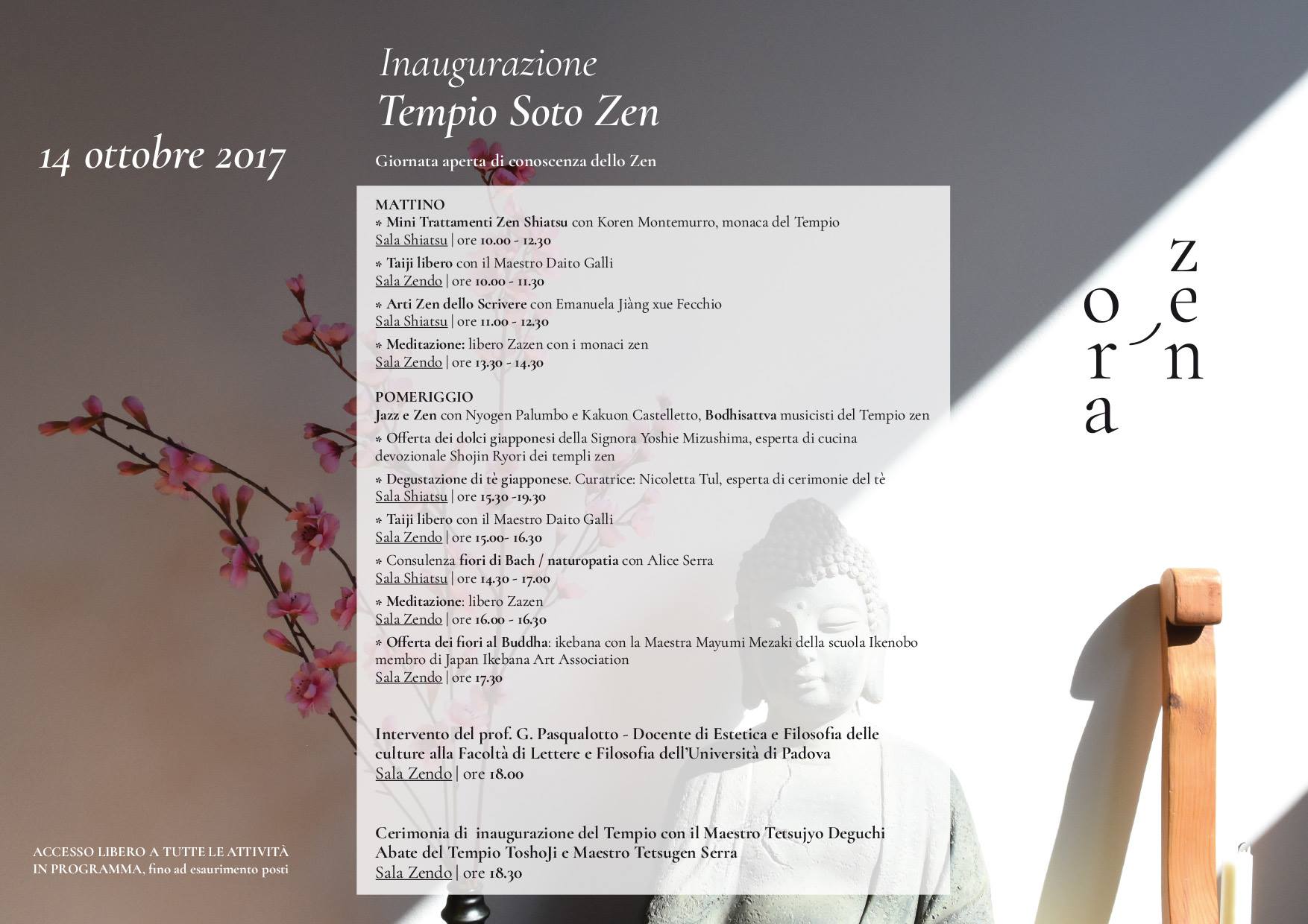 Inaugurazione del Tempio Soto Zen OraZen